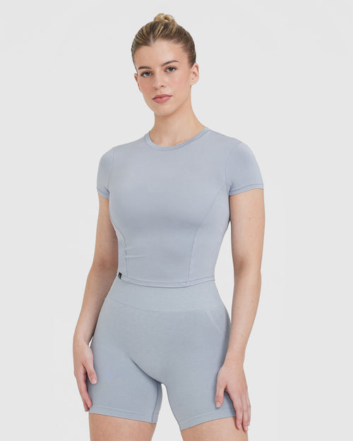 Oner Modal Mellow Soft Mid Short Sleeve T-Shirt | Metal Grey