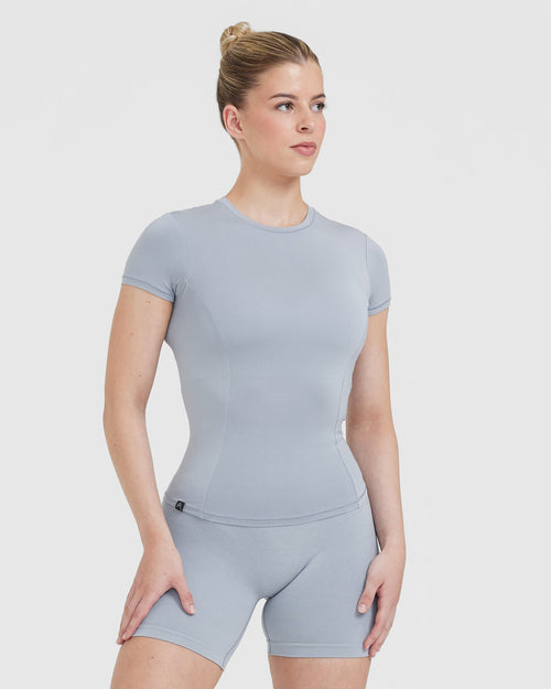 Oner Modal Mellow Soft Short Sleeve T-Shirt | Metal Grey