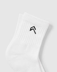 Mid Crew Socks 3 Pack | Grey/White/Black