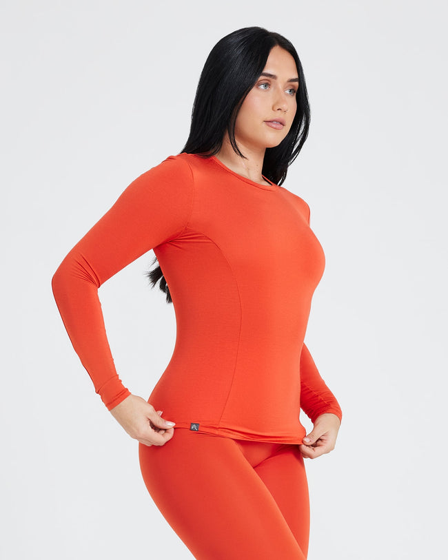 Mellow™ Soft Long Sleeve Top | Spice