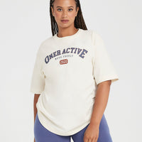Oversized Short Sleeve Club Tee | Off White