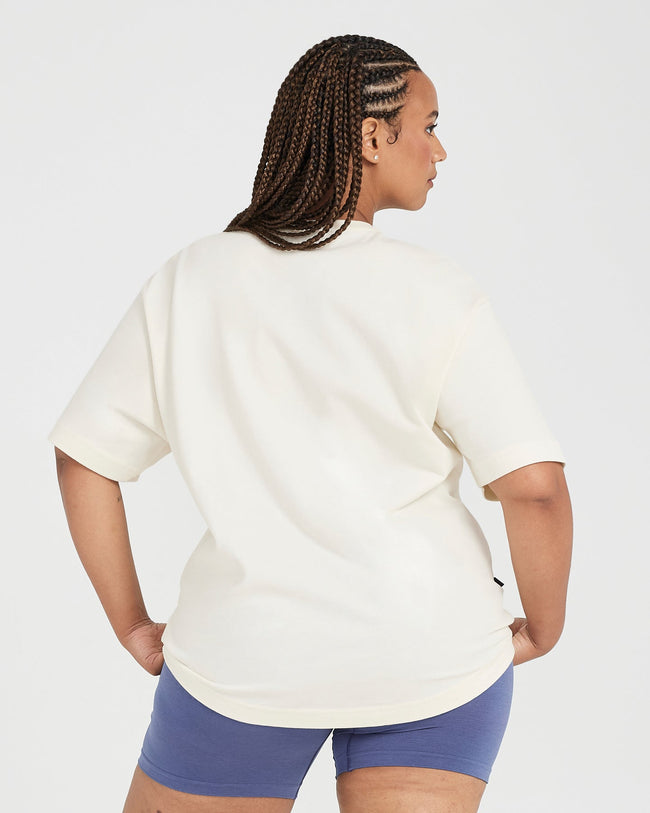 Oversized Short Sleeve Club Tee | Off White