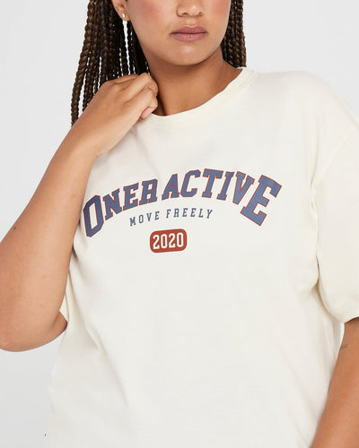 Oversized Short Sleeve Club Tee | Off White