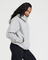 Classic Lounge Oversized Hoodie | Silver Marl