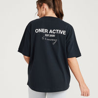 Classic Oversized Short Sleeve Tee | Black