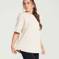 Classic Oversized Short Sleeve Tee | Sand