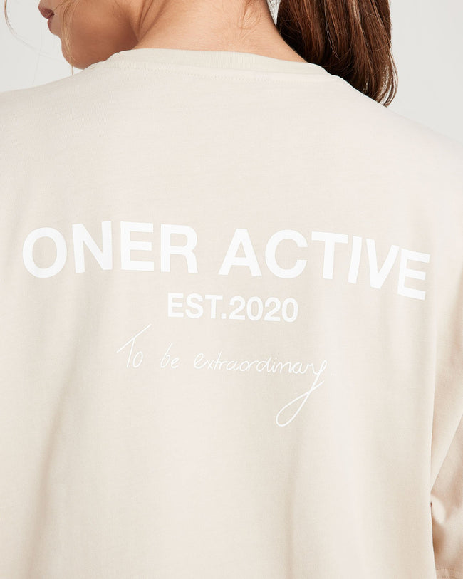 Classic Oversized Short Sleeve Tee | Sand