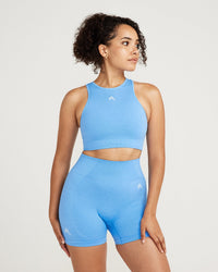 Classic Seamless Crop Top | Blue Marl