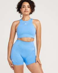 Classic Seamless Crop Top | Blue Marl