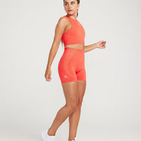 Classic Seamless Crop Top | Coral Marl