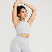 Classic Seamless Crop Top | Grey Marl
