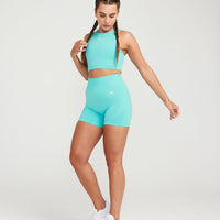 Classic Seamless Crop Top | Lagoon Marl