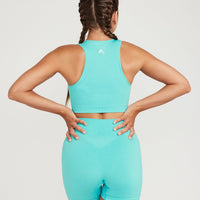 Classic Seamless Crop Top | Lagoon Marl