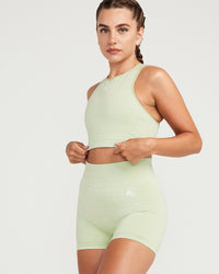 Classic Seamless Crop Top | Pistacchio Marl