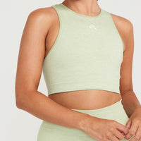 Classic Seamless Crop Top | Pistacchio Marl