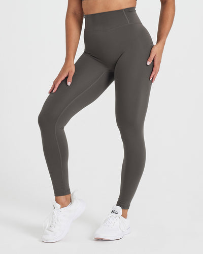 Ladies Leggings with triangle gusset - Deep Taupe | Oner Active UK