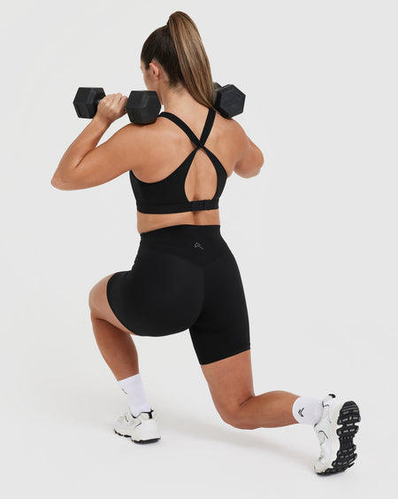 Women s High Waisted Compression Shorts Black Oner Active