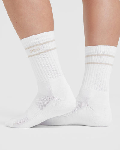 White womens hot sale crew socks