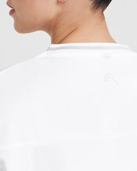 Varsity V-Neck Short Sleeve T-Shirt | White