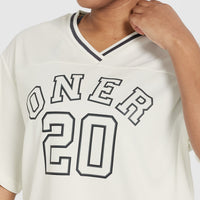 Varsity V Neck Short Sleeve T-shirt | Off White